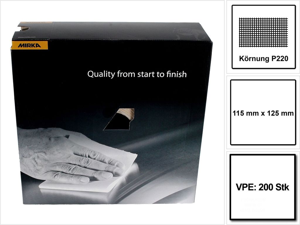 Mirka Goldflex Soft 115x125mm P220 200Stk. ( 2912707022 ) Produktbild 