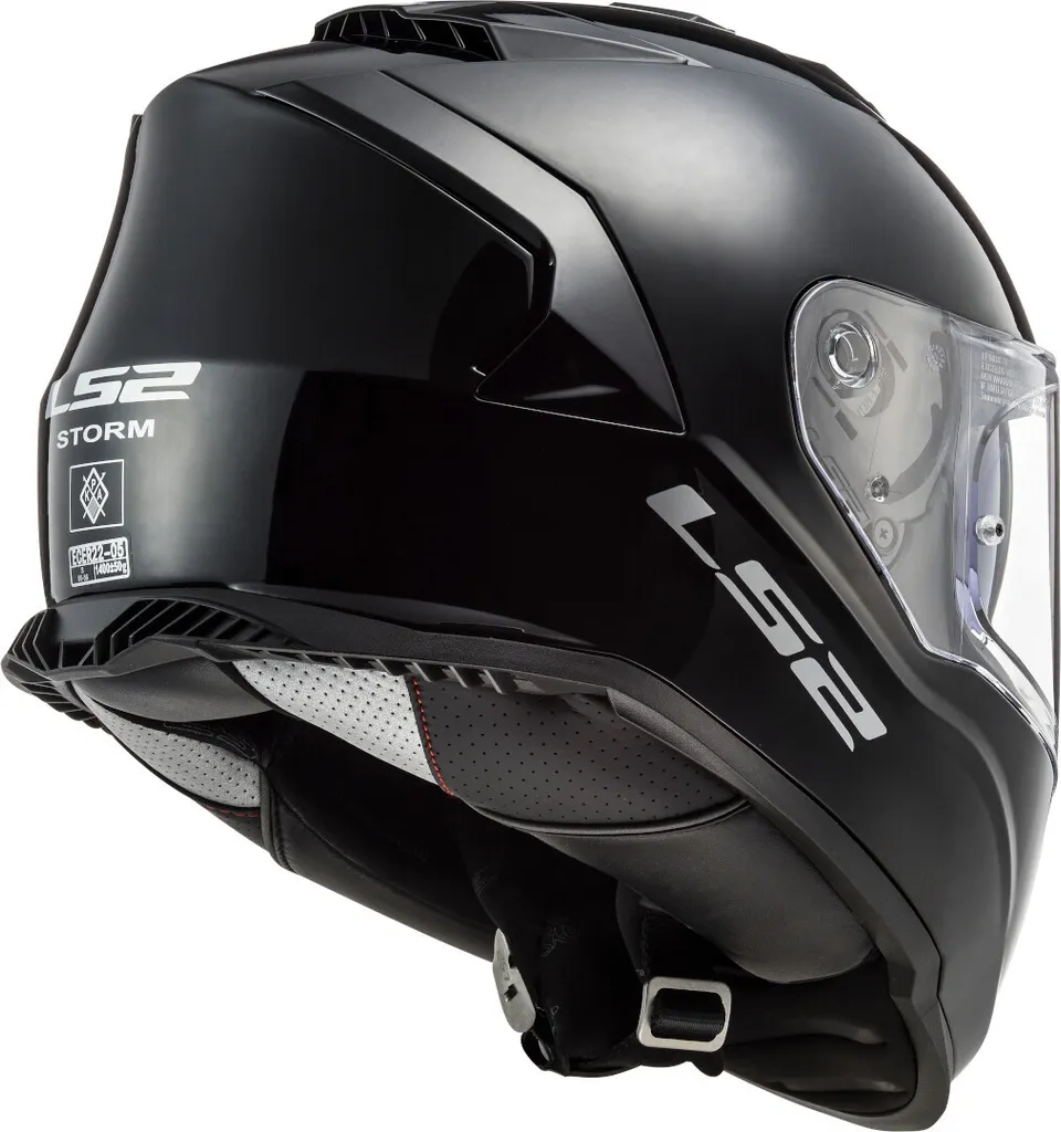 Casque LS2 FF800 Storm XS noir avec écran solaire et ventilation active