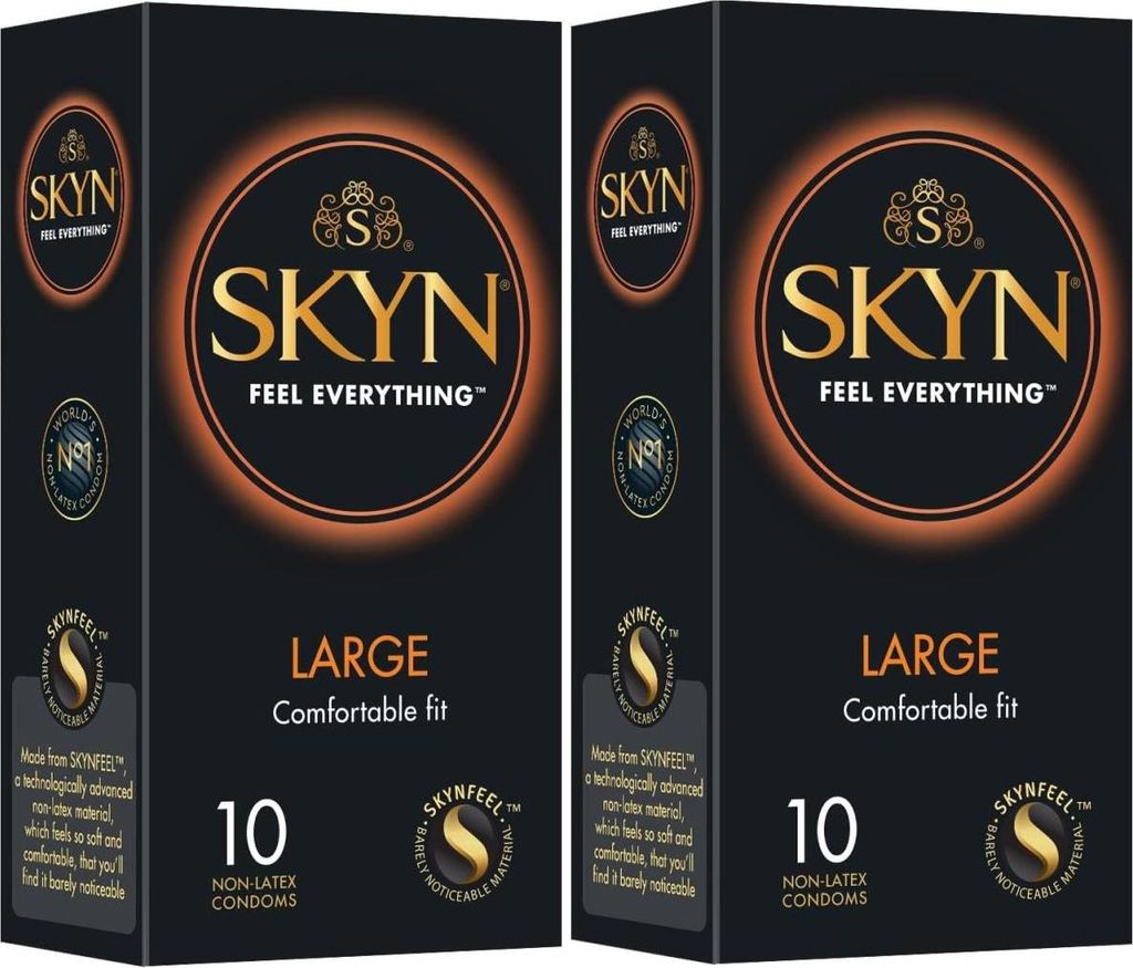 20 Stück SKYN Large Große Latexfreie Kondome für Männer Hauchzart 56mm Breite