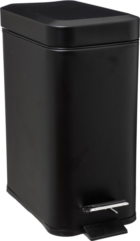 Rechteckiger abfalleimer soft close edelstahl 5l schwarz - 5 five simply smart