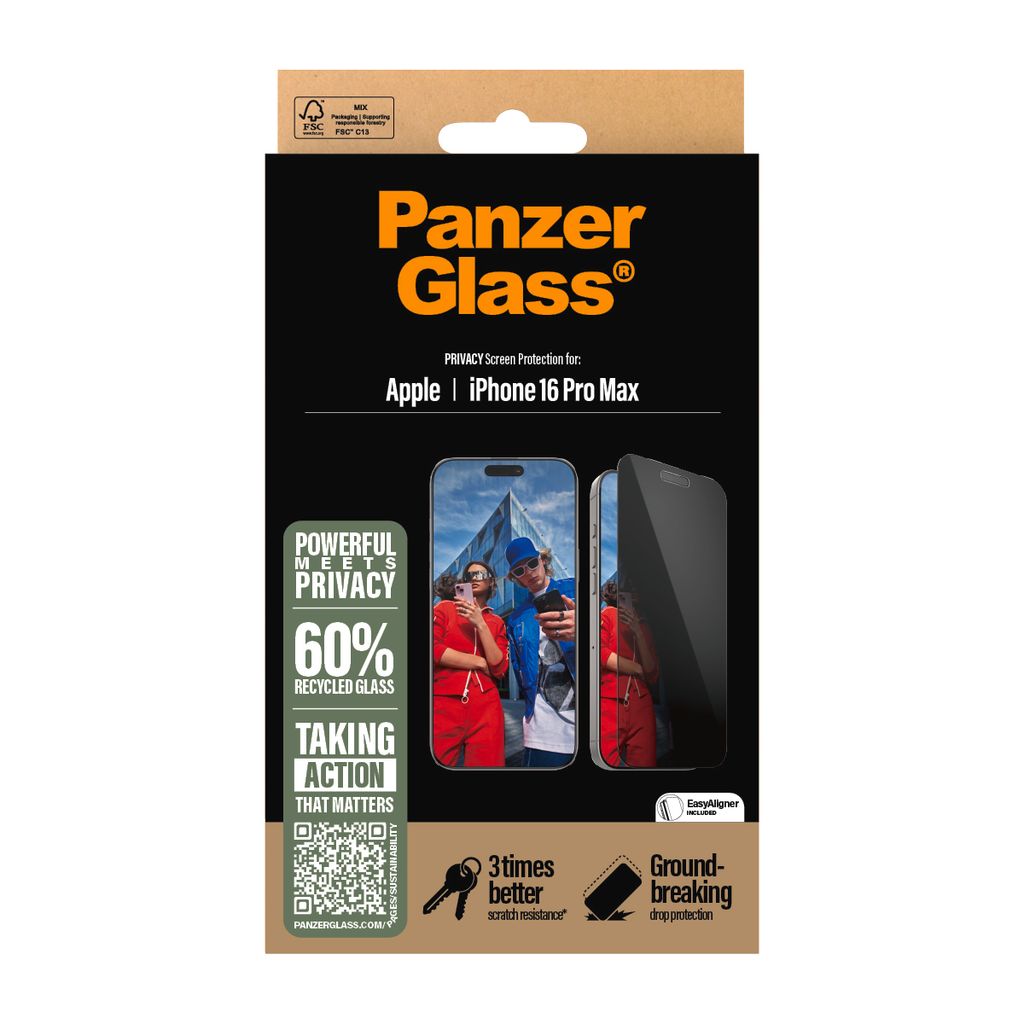 PanzerGlass Privacy Ultra-Wide Fit Anti-Bacterial Productafbeelding 