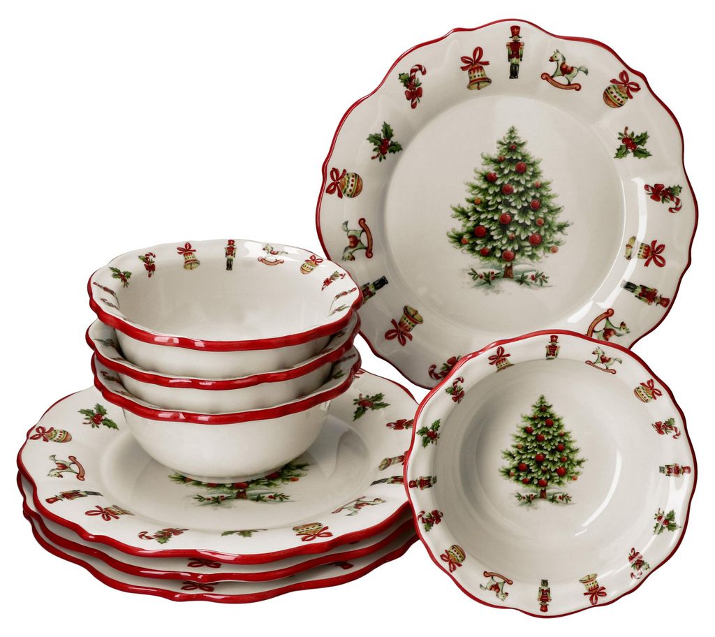 8dílná jídelní sada Maestro Natale 4 osoby talíř miska na Obrázek produktu 