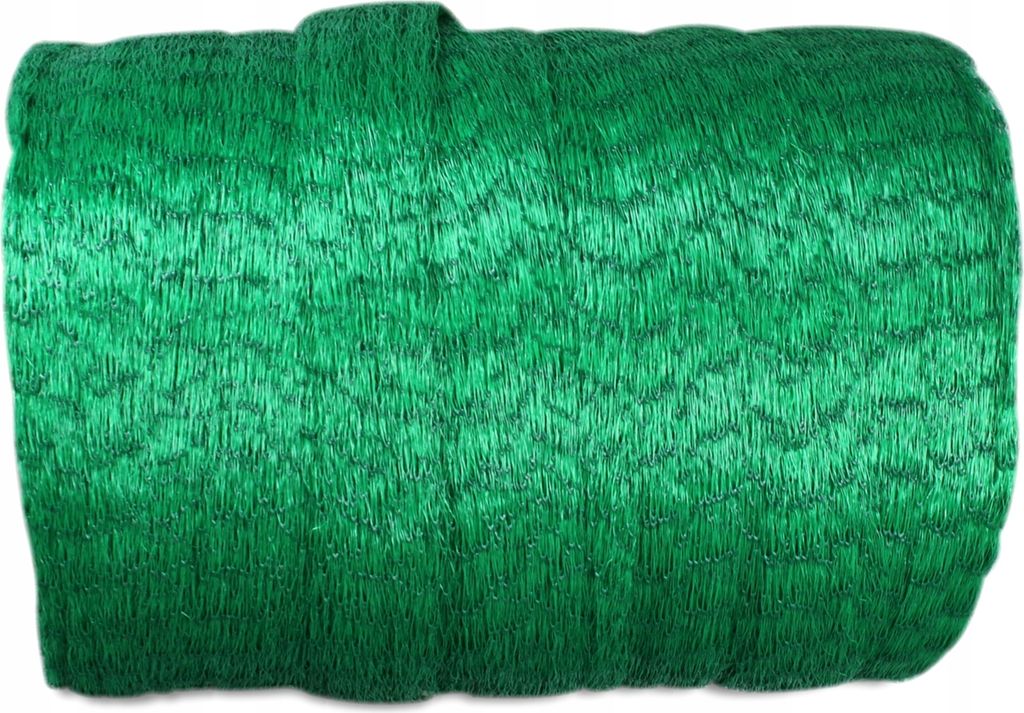 A roll of green netting is shown against a white background.