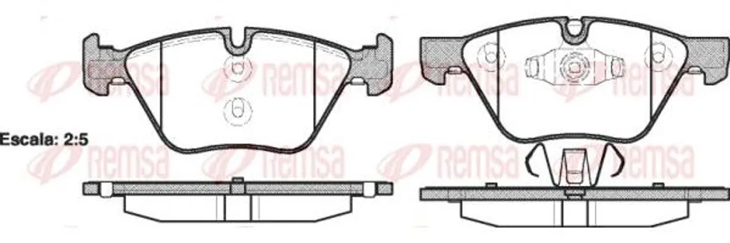 Plaquettes de frein REMSA 1052.10 Performance et Haute Résistance Thermique