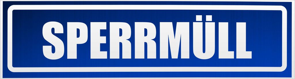 Kiwistar Sperrmüll invertiert Magnetschild Schild magnetisch - 45cm Blau - reflektierend - Magnetfolie für Auto PKW Kfz