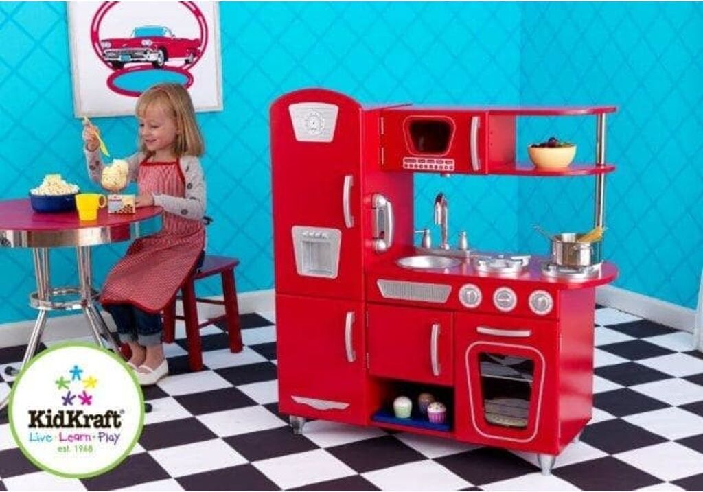 KidKraft Kinder Holz Spielküche retro rote Vintage; 53173 Produktbild 