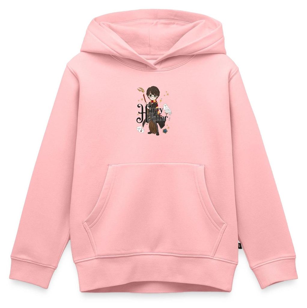 Spreadshirt Harry Potter Elemente Kinder Premium Hoodie, 134/140 (8 Jahre), Rosa