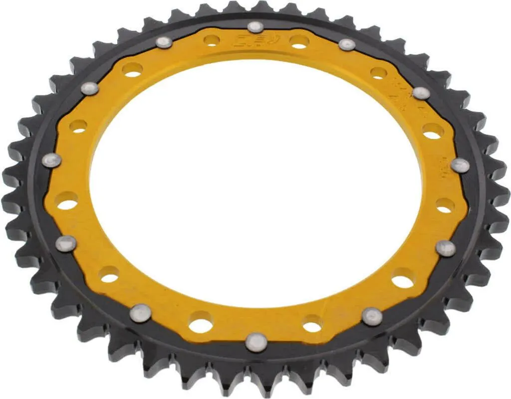 Couronne arrière moto 45 dents pas 530 ZF bicolore pour Honda