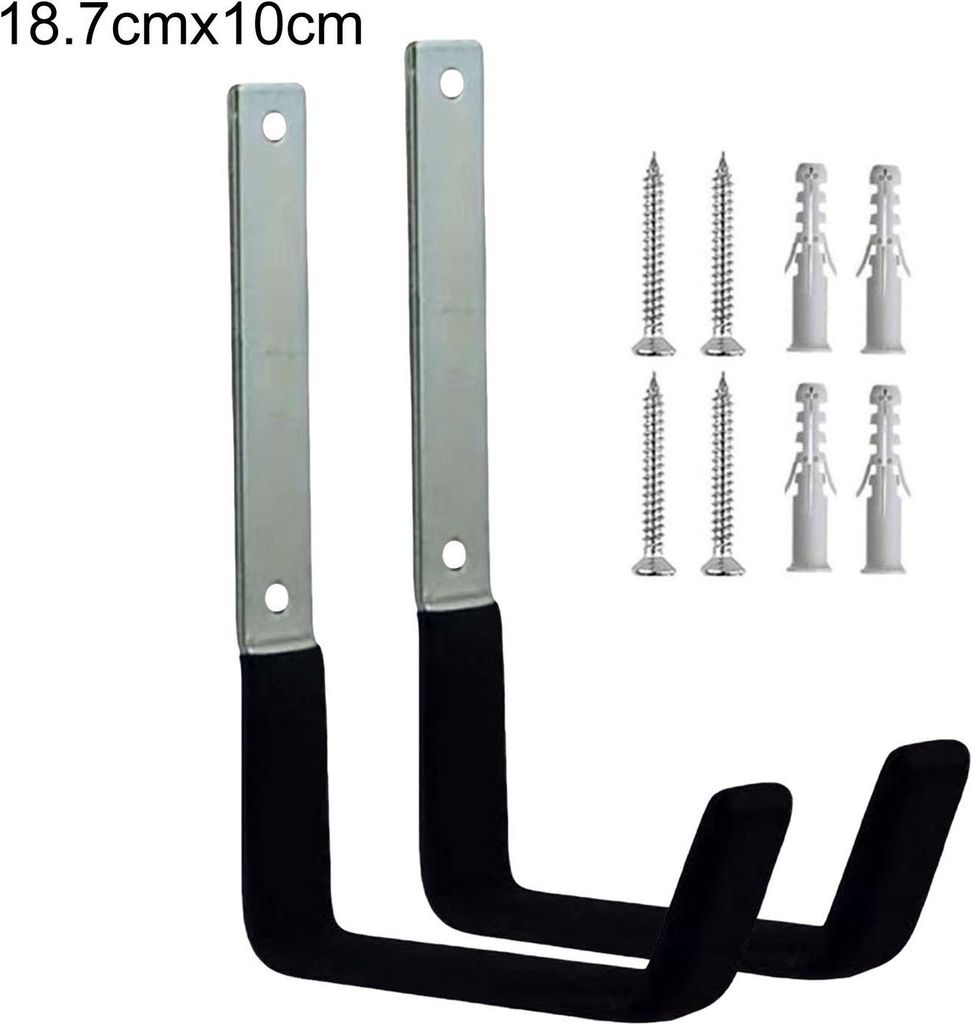 1/2 Stück Hochleistungs-Wandhaken Starke Tragfähigkeit Rostfrei Einfache Installation Garagenaufbewahrungshaken Wandmontierte Racks