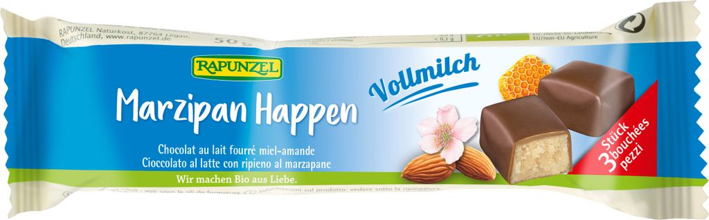 Rapunzel Glücksstücke Marzipan & Schoko Vollmilch (50g)