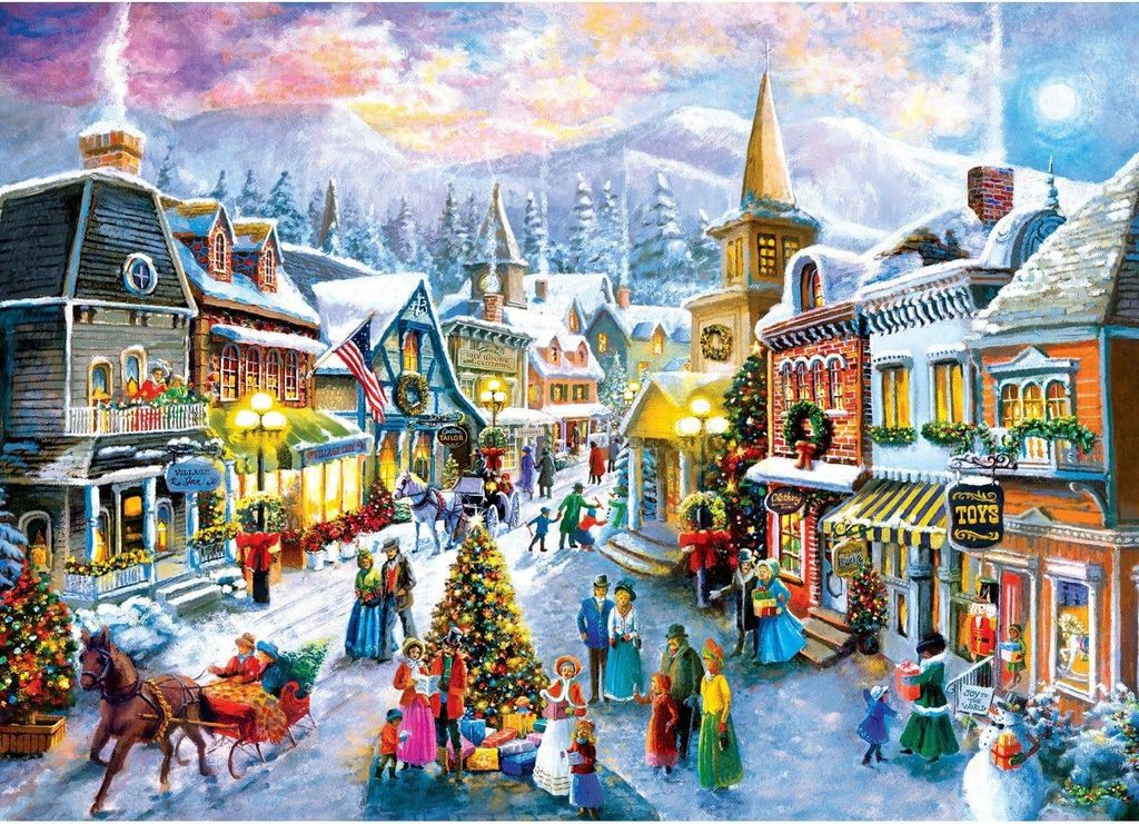 Master Pieces Puzzle Victorian Holidays 1000 Teile Weihnachtsmotiv