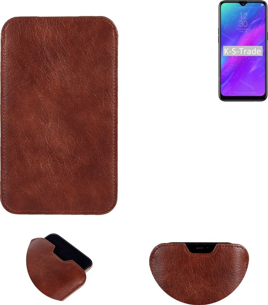 K-S-Trade Schutzhülle Handyhülle kompatibel mit Oppo Reno Lite Handytasche Kunstleder Sleeve in braun