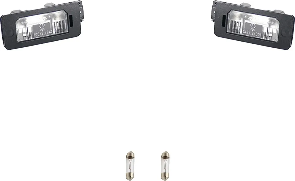 Johns 2x Éclairage de Plaque Immatriculation avec Ampoules pour BMW E39