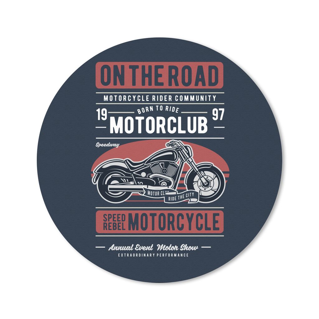 MuchoWow Mauspad Mousepad Motorrad - Retro - Zitat 50x50 cm - Mousepads - Maus Mat - Pad - Mausunterlage - Vinyl