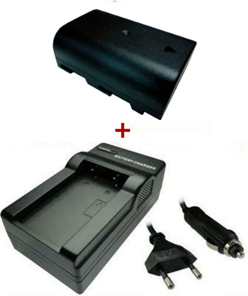 2in1 Set: Hochwertiger Li-Ion Akku + Ladegerät mit KFZ-Adapter für Panasonic Lumix DMW-BLF19 DC-GH5 DC-G9 DC-GH9 DMC-GH3 DMC-GH4 Kameras