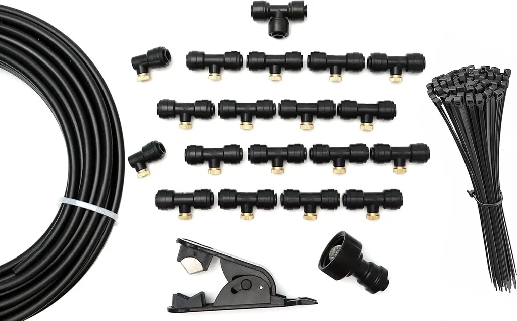 Système pour rafraîchir la terrasse SUPERFOG 18 buses kit complet noir