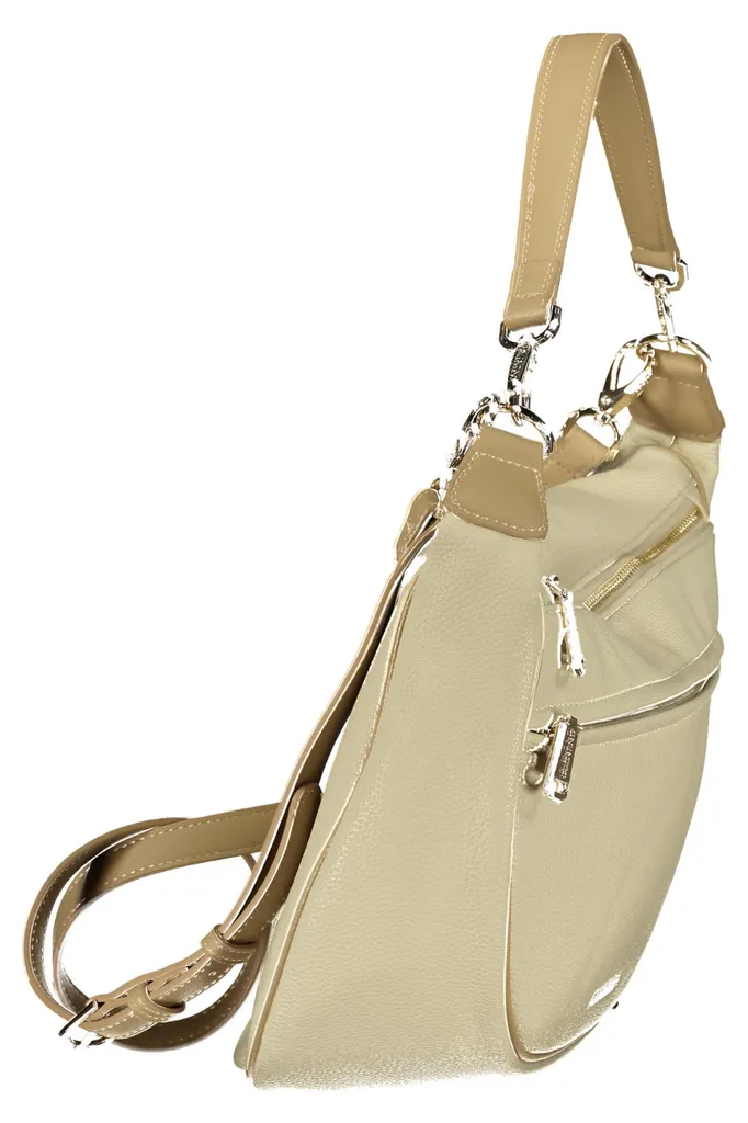 Sac à main beige éco-responsable multi-porté avec sangles amovibles
