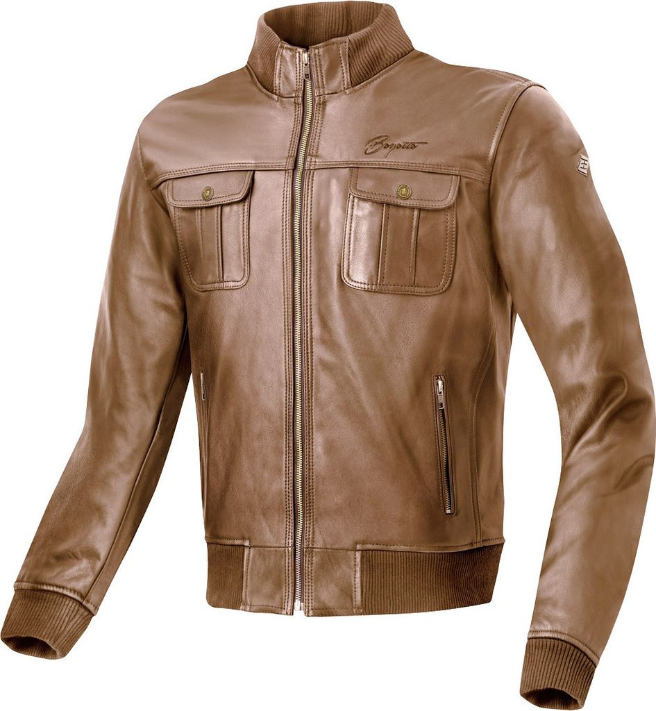 Bogotto Brooklyn Motorrad Lederjacke, braun, 60 Produktbild 