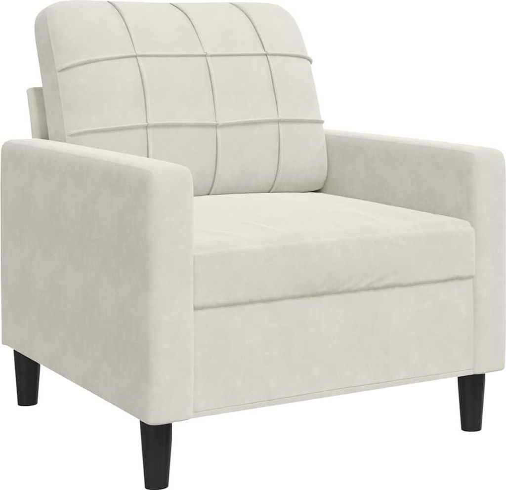 vidaXL Sessel Creme 60 cm Samt