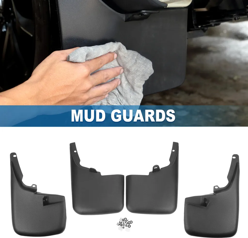 Bavettes de Protection Ford F-250 - Ensemble de 4 Garde-boue avec Fixation