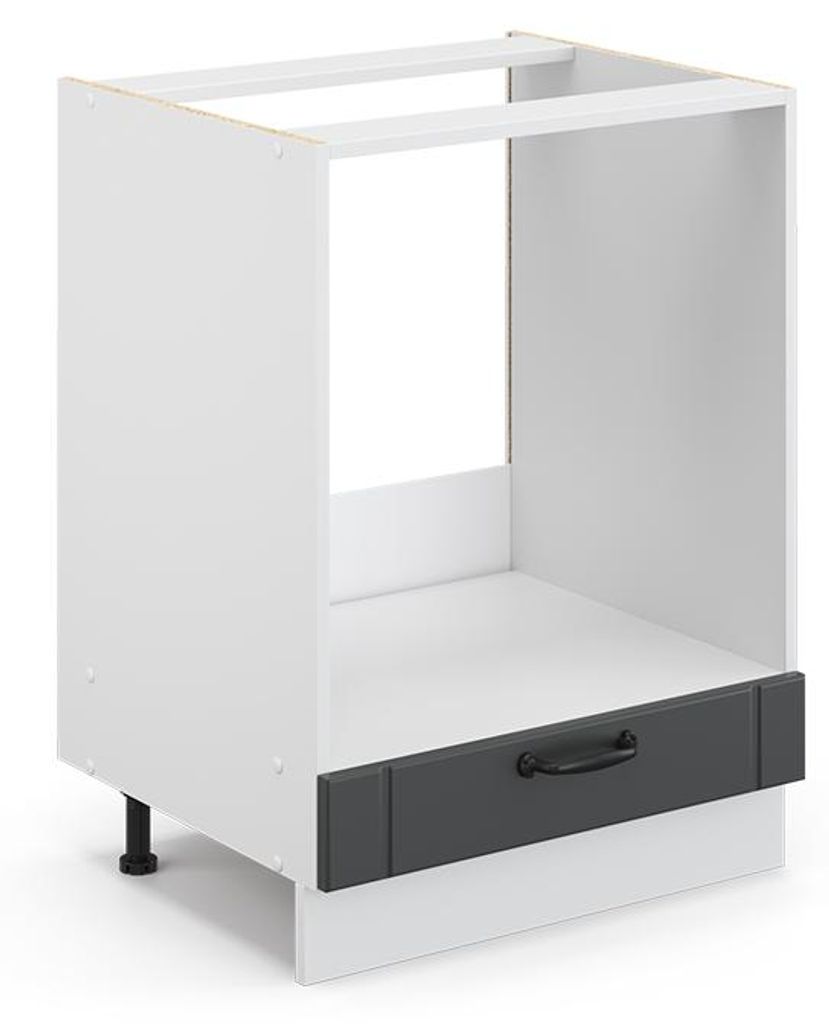 Herdumbauschrank Vicco Fame-Line Anthrazit Landhaus 60 cm Produktbild 