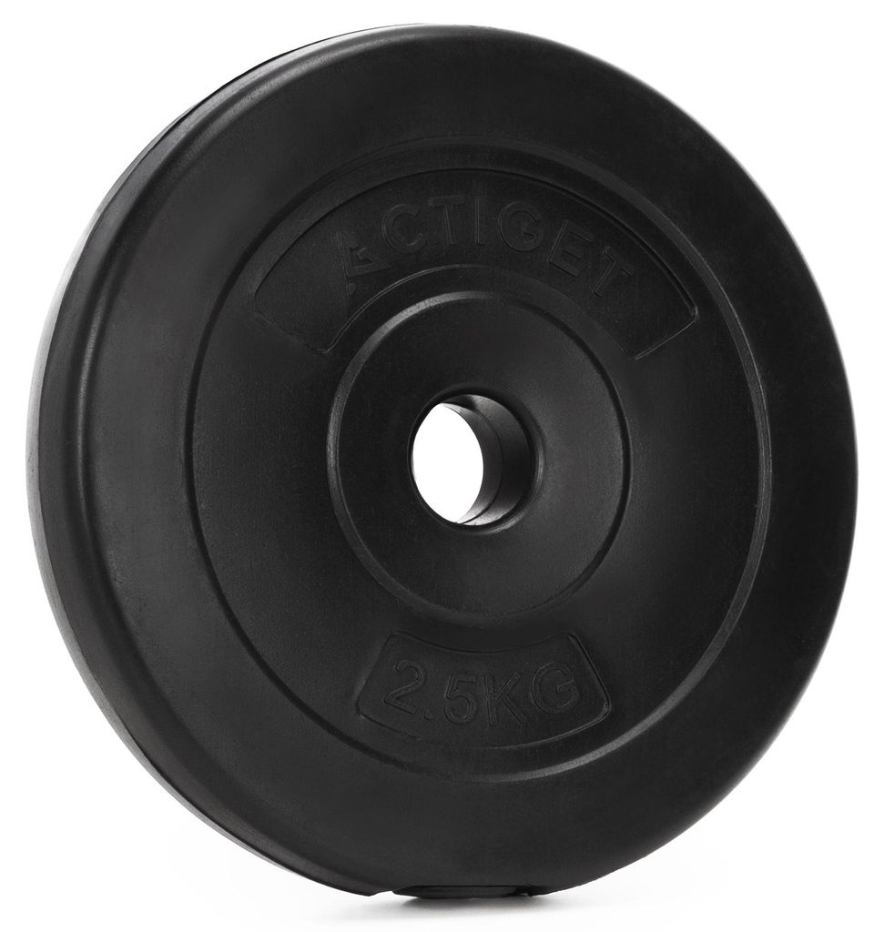 Halterschijf | 1 x 2,5 kg | Kunststof | Zwart | 31 MM Productafbeelding 