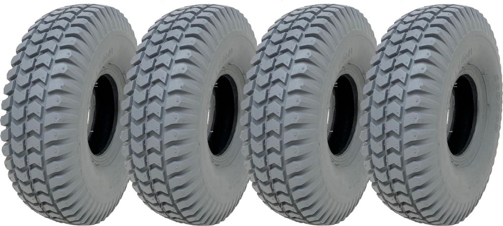 grey mobility scooter tyres 260 x 85, block tire, 3.00-4, Image du produit 