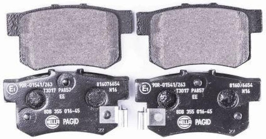 Bremsbelagsatz mit Verschleißwarnung 14,6 mm HELLA für u.a. HONDA ACCORD