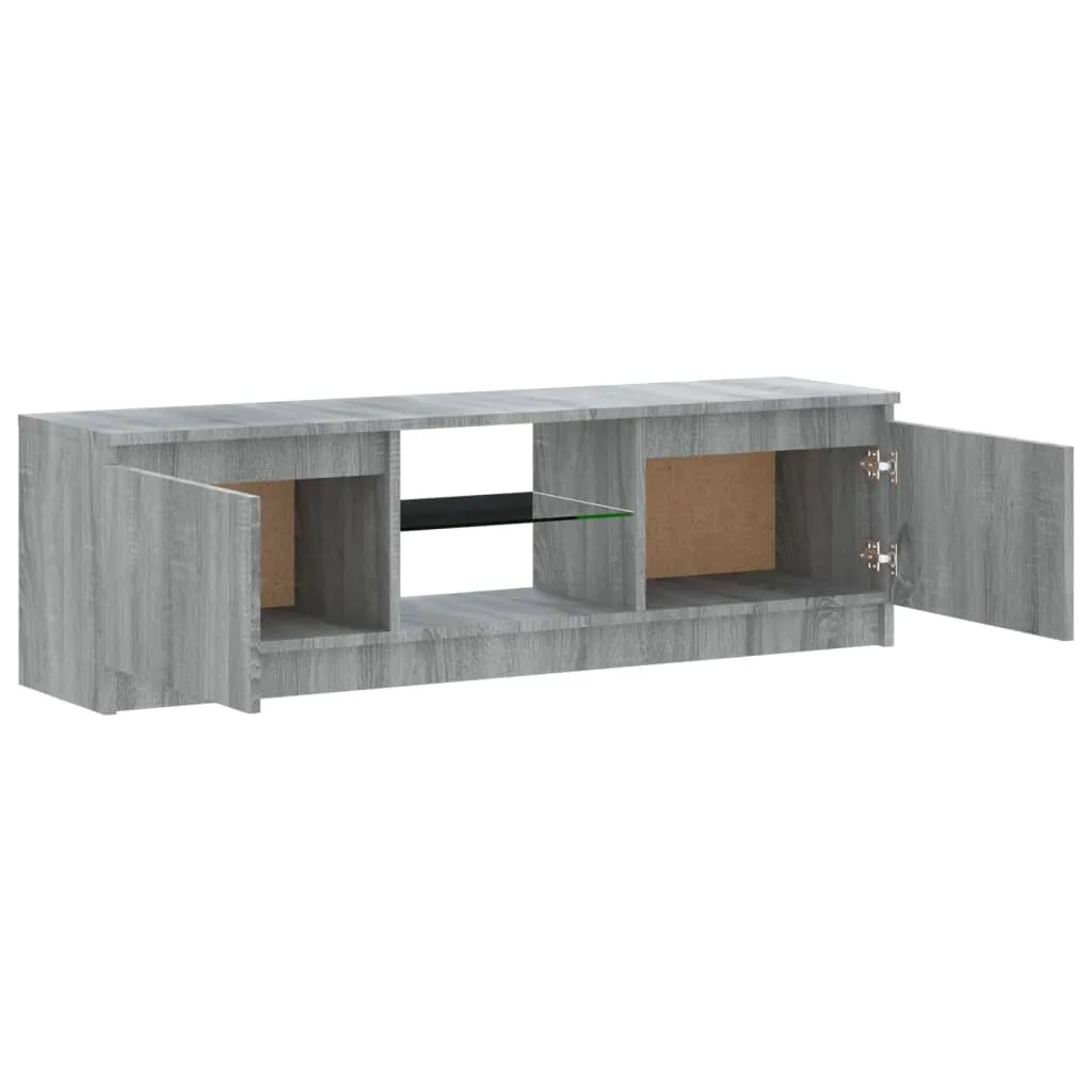 Mobile TV LED Grigio Sonoma 120 cm: Sicuro e Facile da Pulire - 6
