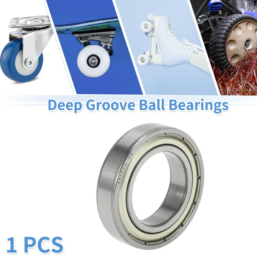 6905ZZ Rillenkugellager P5 25x42x9mm Geschmierte Lager Doppel-Metall-Dichtung Silberton Roller Skateboard Rad