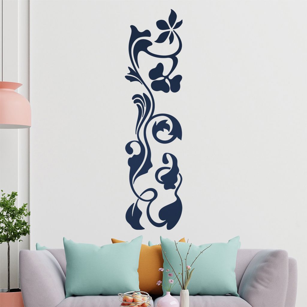 Kleeblatter - Blätter - Ornament Wandtattoo in 6 Größen - Wandaufkleber Wall Sticker - Dekoration, Küche, Wohnzimmer, Schlafzimmer, Badezimmer