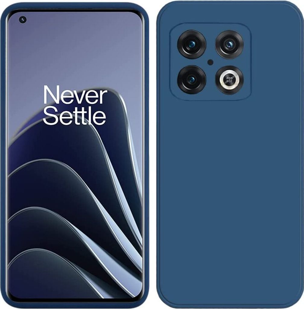 OnePlus 10 Pro 5G Hülle, Flüssig Silikon Weich Gummi Schutzhülle für OnePlus 10 Pro 5G Blau