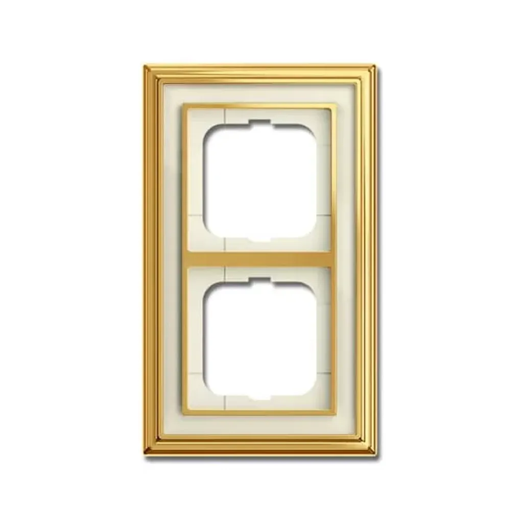 Busch-Jaeger 1722-838 Cadre de Recouvrement Double 2 Postes Acier