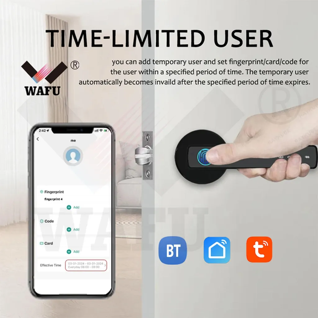 Serrure Connectée 5-en-1 avec Empreinte Digitale et Application Mobile