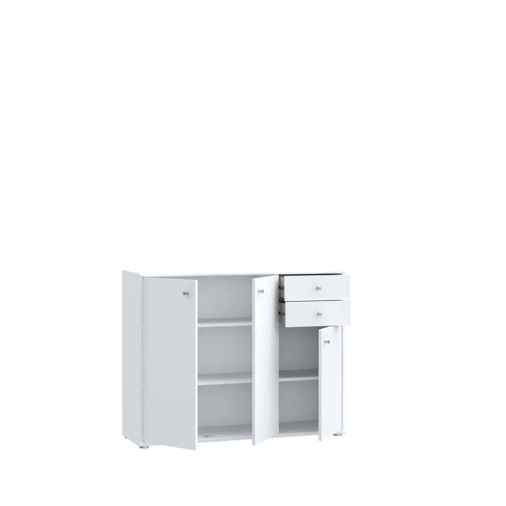 Optimiser l'Espace avec la Commode Tembi Blanche Faible Profondeur - 5