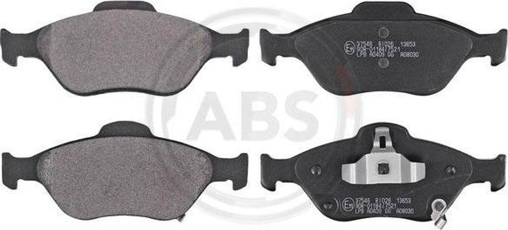 A.B.S. 37546 Bremsbelagsatz, Scheibenbremse OE 044650D050 kompatibel mit Yaris