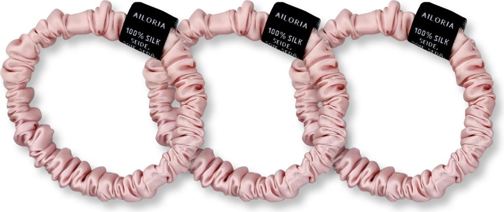 AILORIA Set 3 Scrunchies S aus Seide DOUX