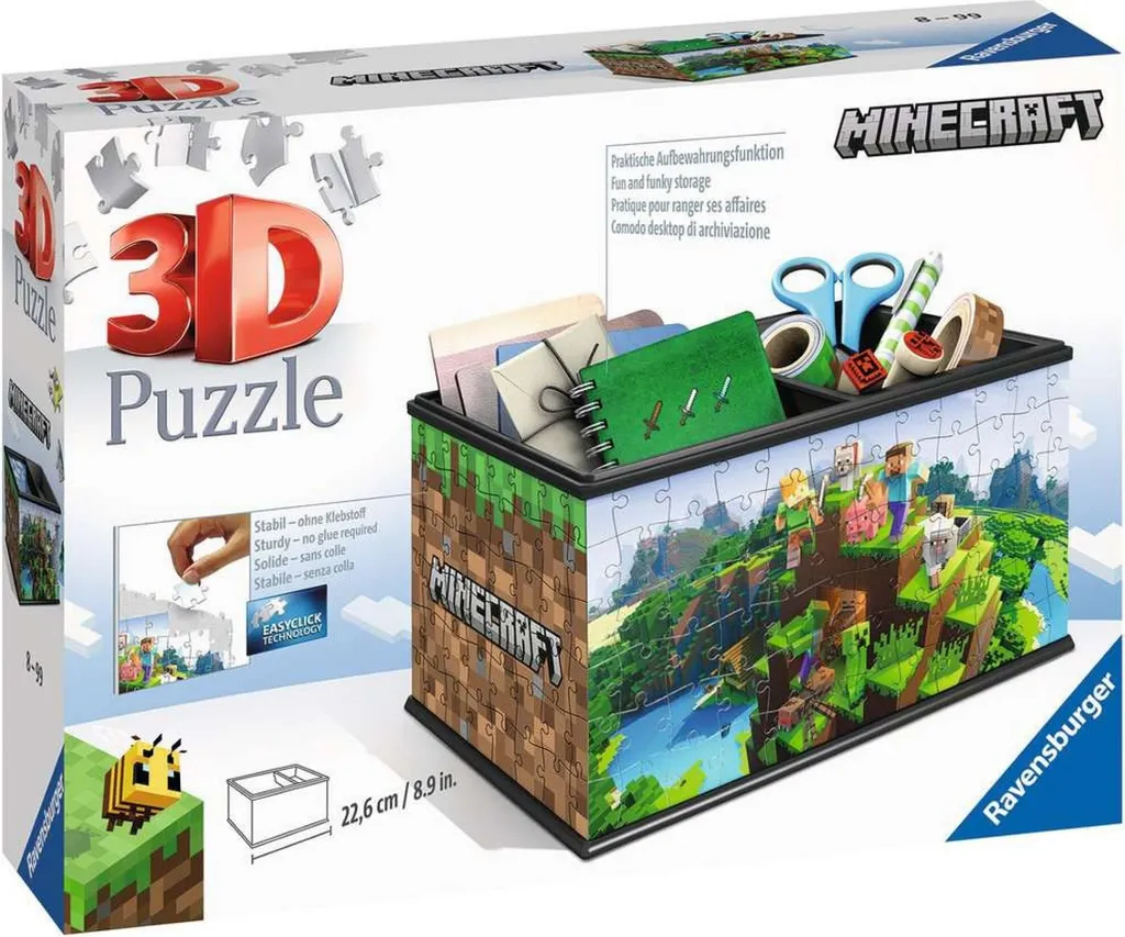 Coffret de rangement Minecraft avec 216 pièces de construction rigides - 8