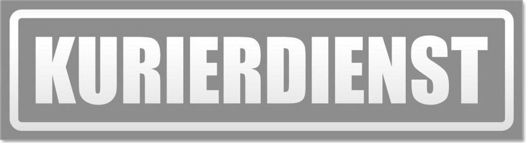 Kiwistar - Autoaufkleber - Grau - 45 x 12 cm - Kurierdienst invertiert - Hinweis Aufkleber Sticker für Auto, Kfz, Fahrrad, PKW, LKW