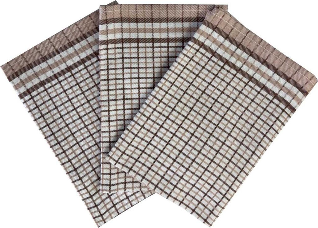 Handtuch Bamboo 50x70 cm Würfel klein braun 3 Stück Produktbild 