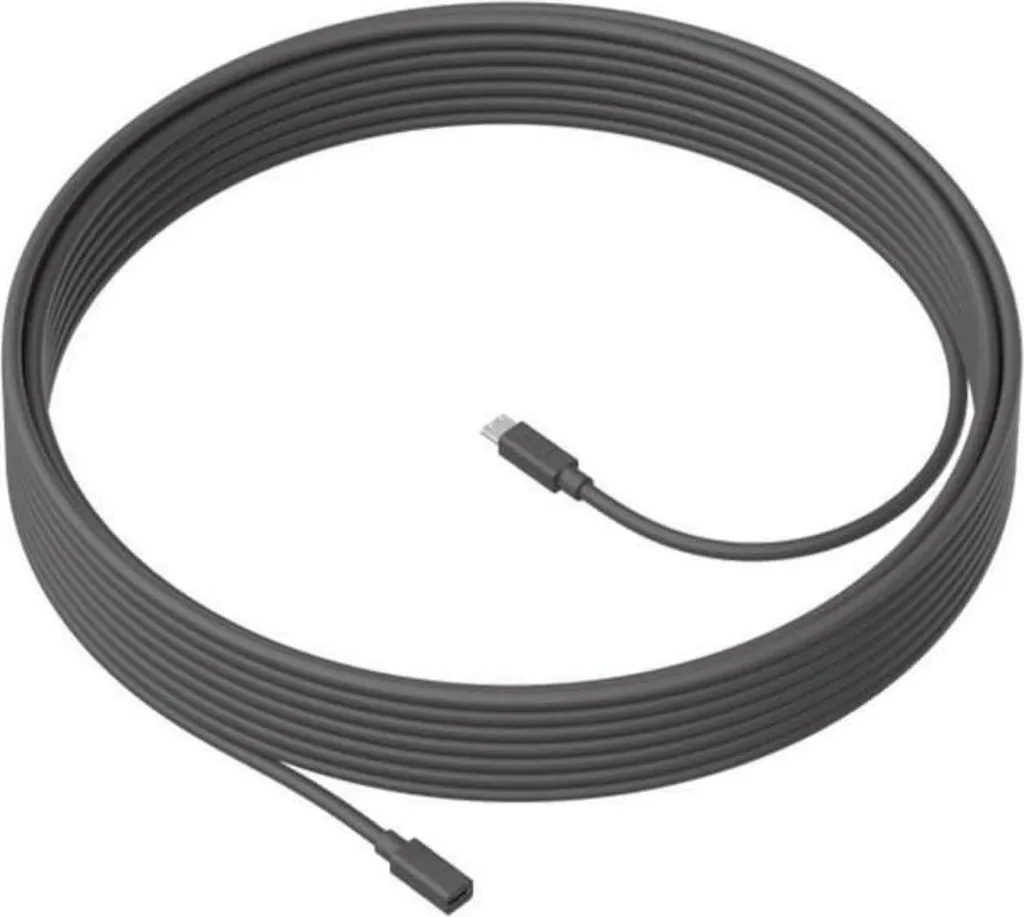 Rallonge pour microphone Logitech MeetUp de 10 mètres coloris noir mat