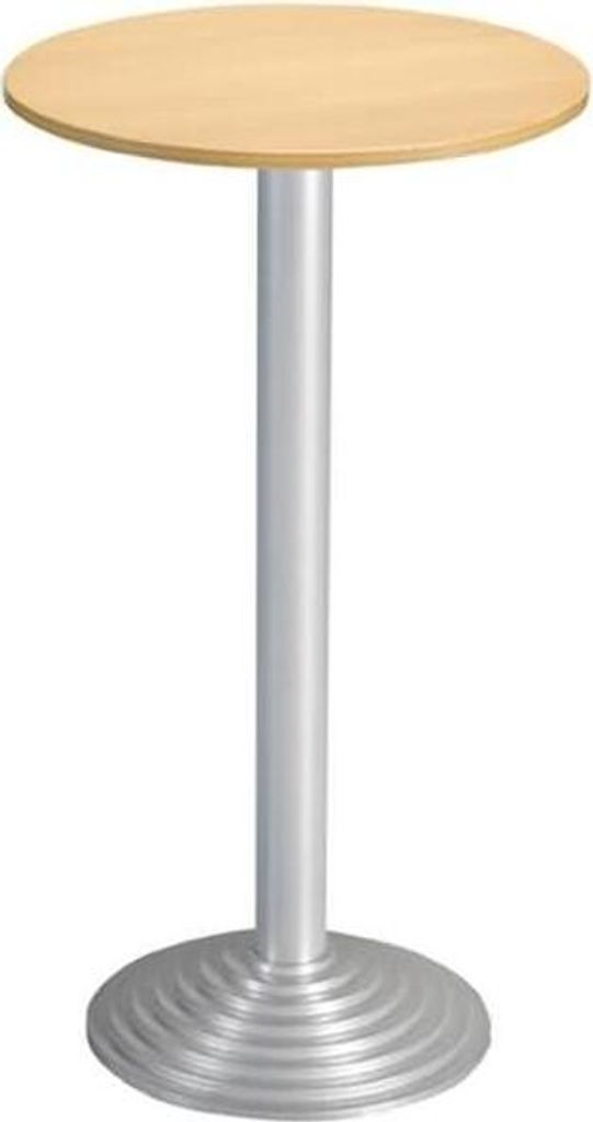 Stehtisch rund 1 Platte Durchmesser x H 600x1100mm buche/aluminium