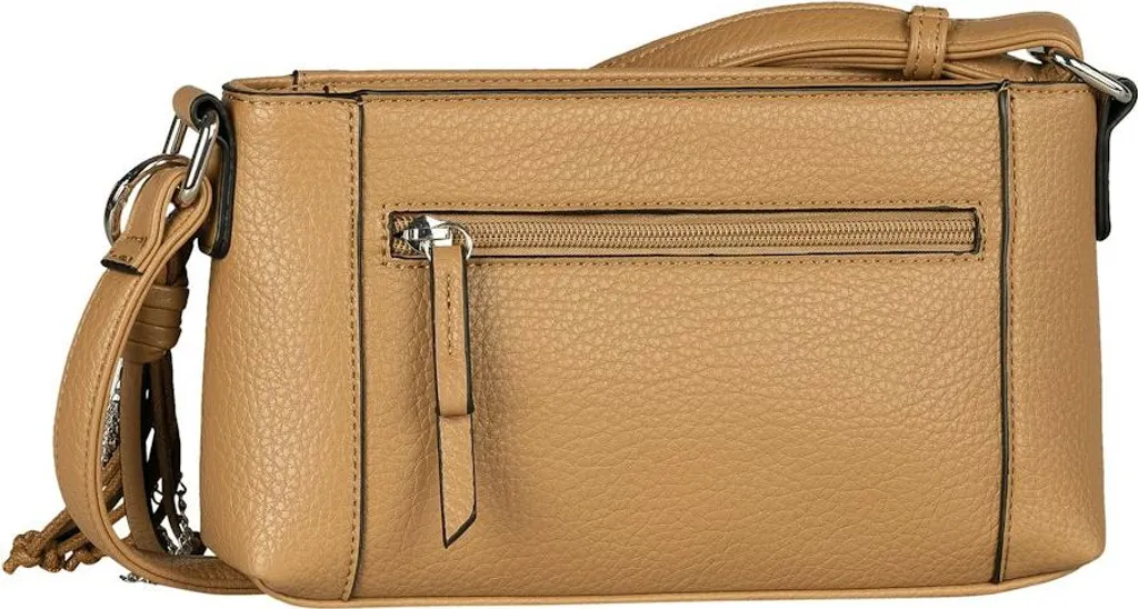 Sac sacoche Priya Tom Tailor marron camel aspect cuir grainé compact - 2