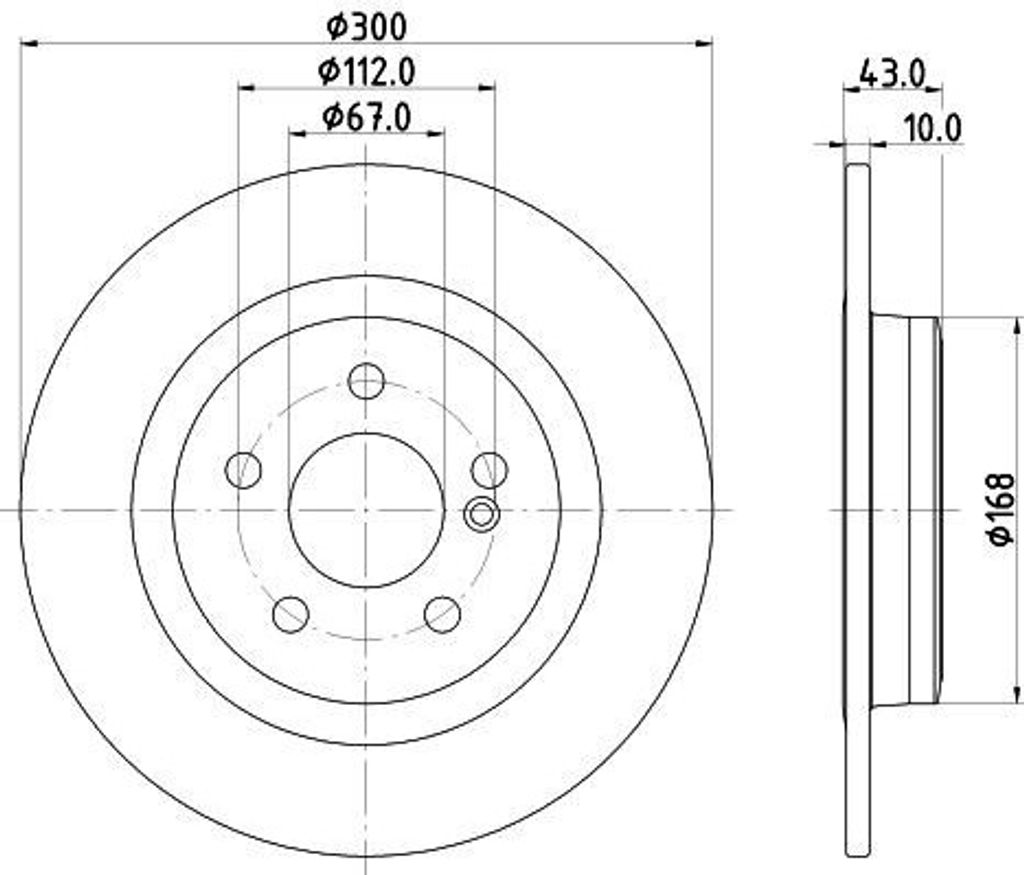 HELLA 8DD 355 122-871 - OE 4231612 Bremsscheibe für SLC (R172), SLK (R172)