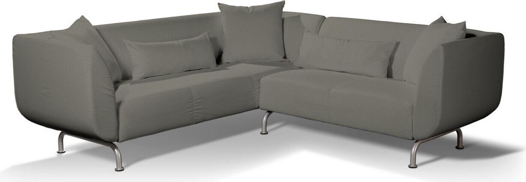 Dekoria Bezug für Strömstad 3+2-Sitzer Sofa, grau, Bezug für Stromstad 3+2-sitzer