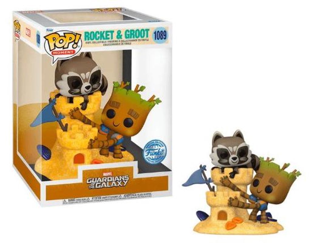 Funko Pop! Marvel: Guardians of the Galaxy – Rocket & Groot: Strandtage #1089 Sonderausgabe, exklusiv