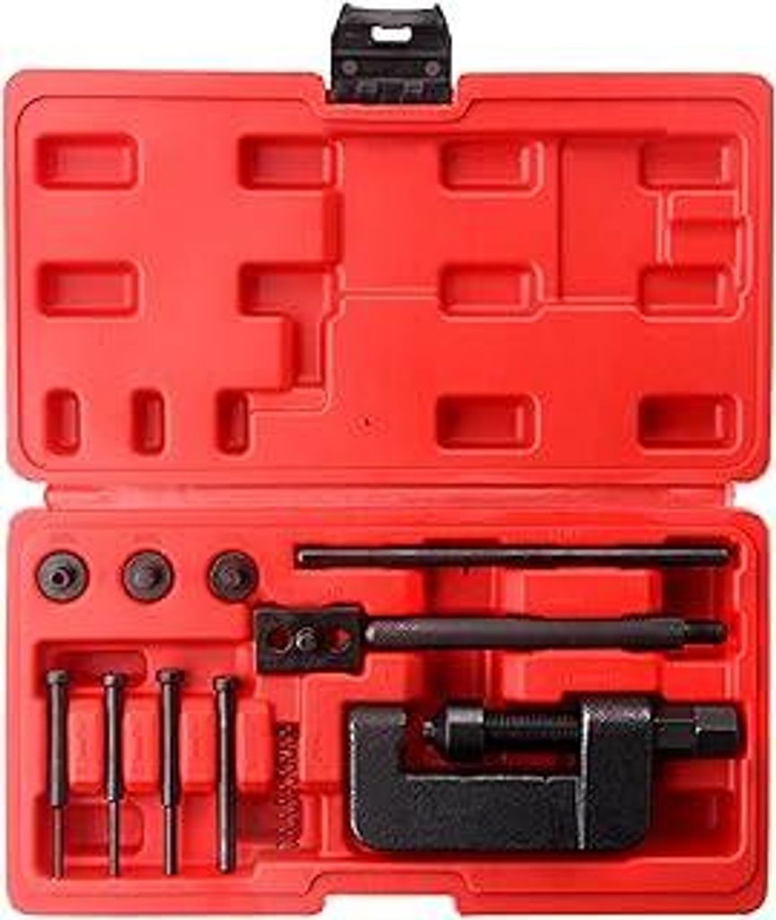 IUSOT 13 Stück Kettentrenner Motorrad, Ketten Nietwerkzeug Motorrad, Kettennieter Motorrad, Kettennietwerkzeug Set für Motorradketten und Steuerk...