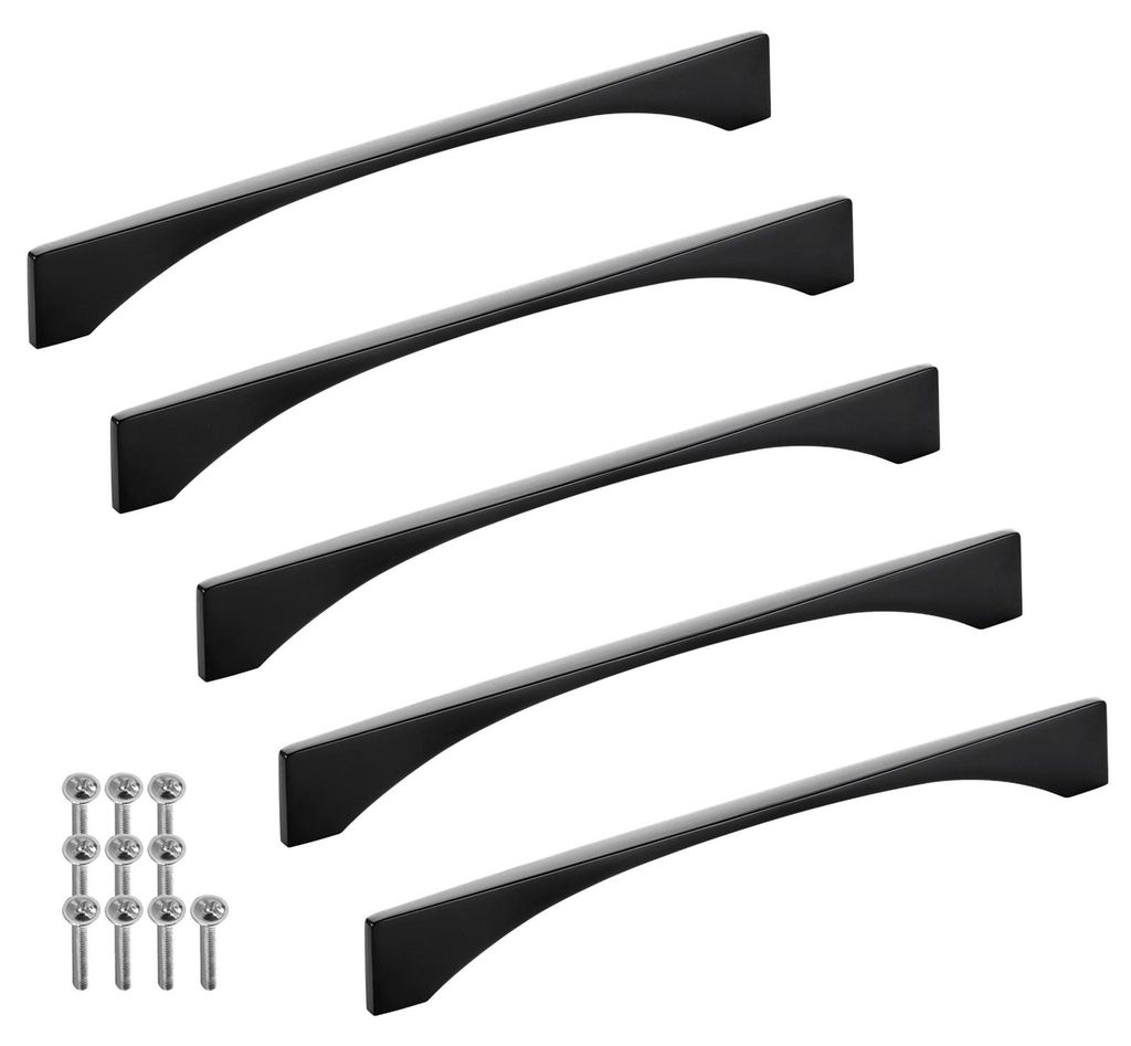 SOTECH Möbelgriff BLACKLINE XIV Schrankgriff – Bohrabstand 192 mm, schwarz matt (5 Stück)