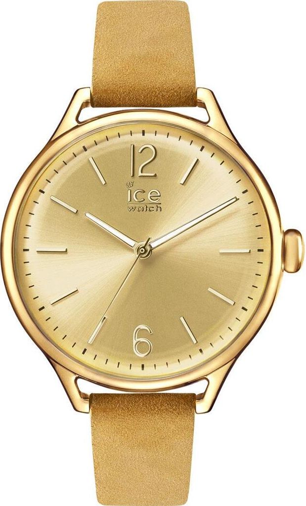 Ice-Watch - Ice Time Beige Gold - Beige Damenuhr mit Lederarmband - 013061 (Medium)