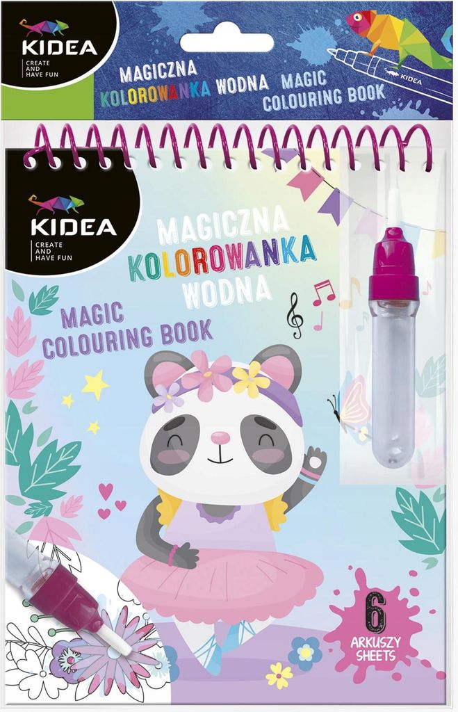 Libro magico da colorare ad acqua con pennarello Ballerine Immagine del prodotto 